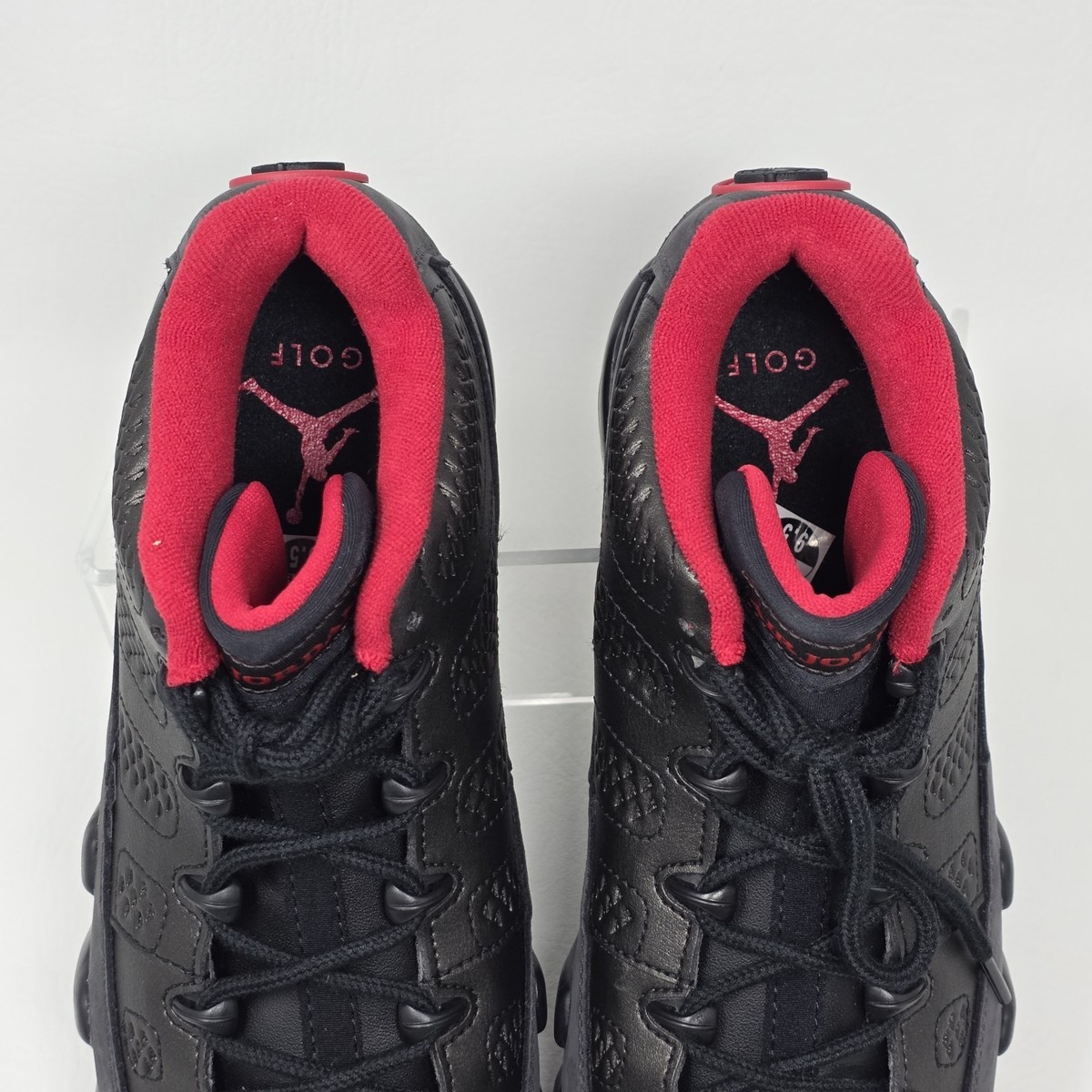 Nike Air Jordan 9 Low Golf Charcoal Men Size 9.5 Black True Red Shoes FJ5934-002 Nike Air Jordan 9 Low Golf Sneakers Black True Red FJ5934  main image 3