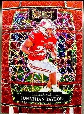 2022 Panini Select Draft Picks #95 Jonathan Taylor Red Lazer Prizm