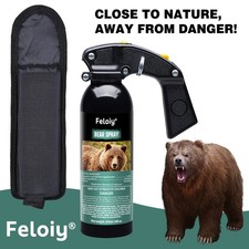 Feloiy ULTRA HOT BEAR Deterrent Repellent Spray 16oz w/ Holster ALL SPECIES