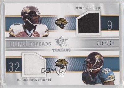 2009 SP Threads Dual Threads 28/199 David Garrard Maurice Jones-Drew #T2-GJ 0o9