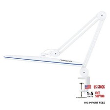 XL 2,200 Lumens LED Task Lamp, 20W, 182SMD LEDs, 23-Inch CCT with Clamp, White