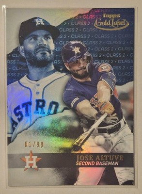2020 Topps Gold Label - Jose Altuve #42 Class 2 Blue /99