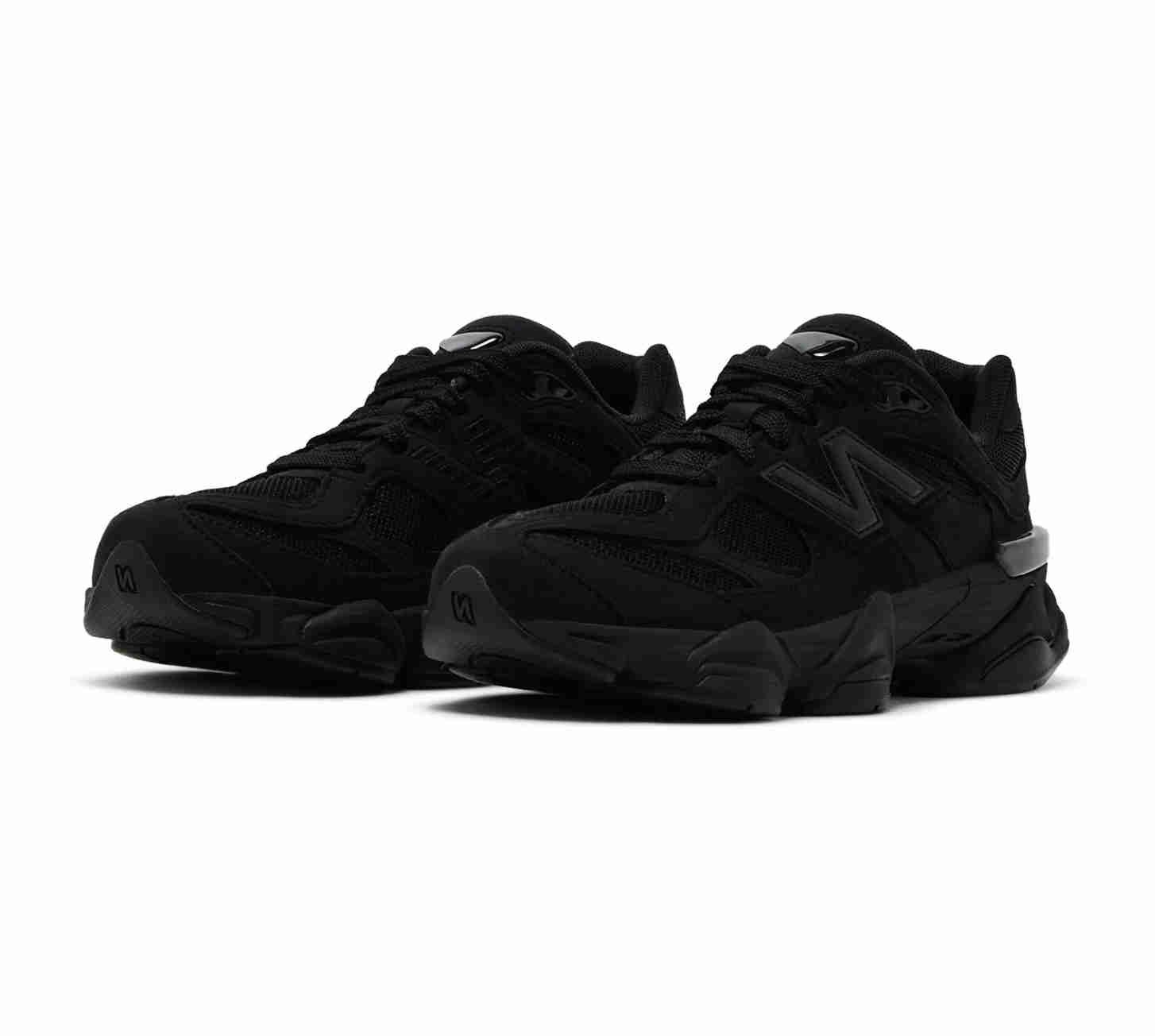New Balance 9060 Big Kid 'Triple Black Suede' GC9060BB Ship Now