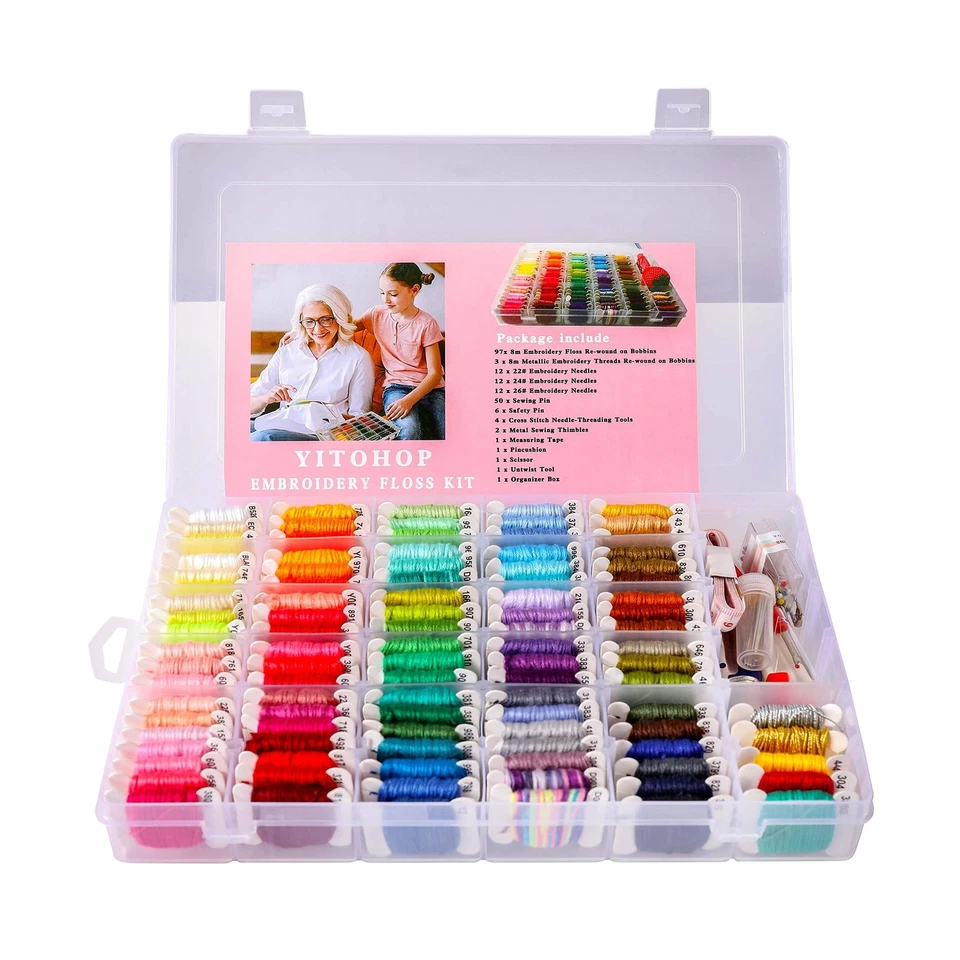 200 un.+ Kit de hilo dental bordado, kit de cuerda de pulsera de amistad con O... Envío rápido Foto 3 de 4