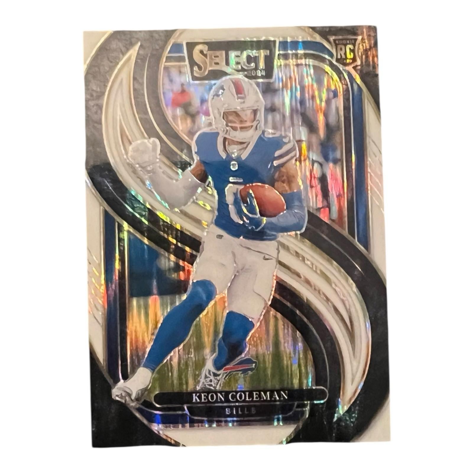 2024 Panini Select Club Level White Shock Prizm /199 Keon Coleman #280 Rookie RC