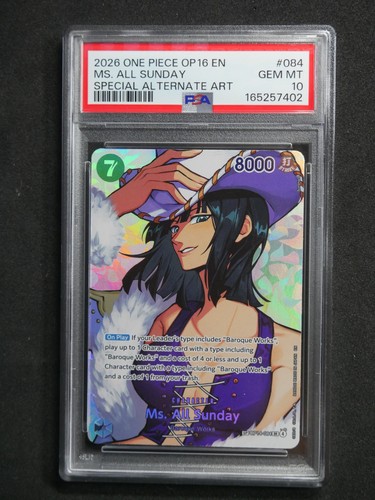 One Piece Ms. All Sunday (SP) OP14-084 The Time of Battle Foil OP16 PSA 10