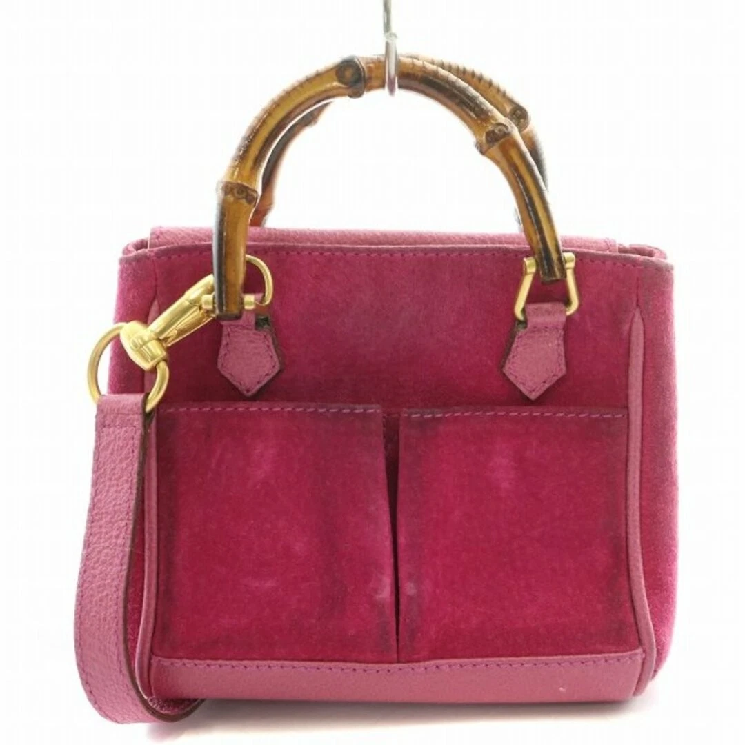 Gucci 2Way Sac à Main Sac à Bandoulière Daim Rose Mt