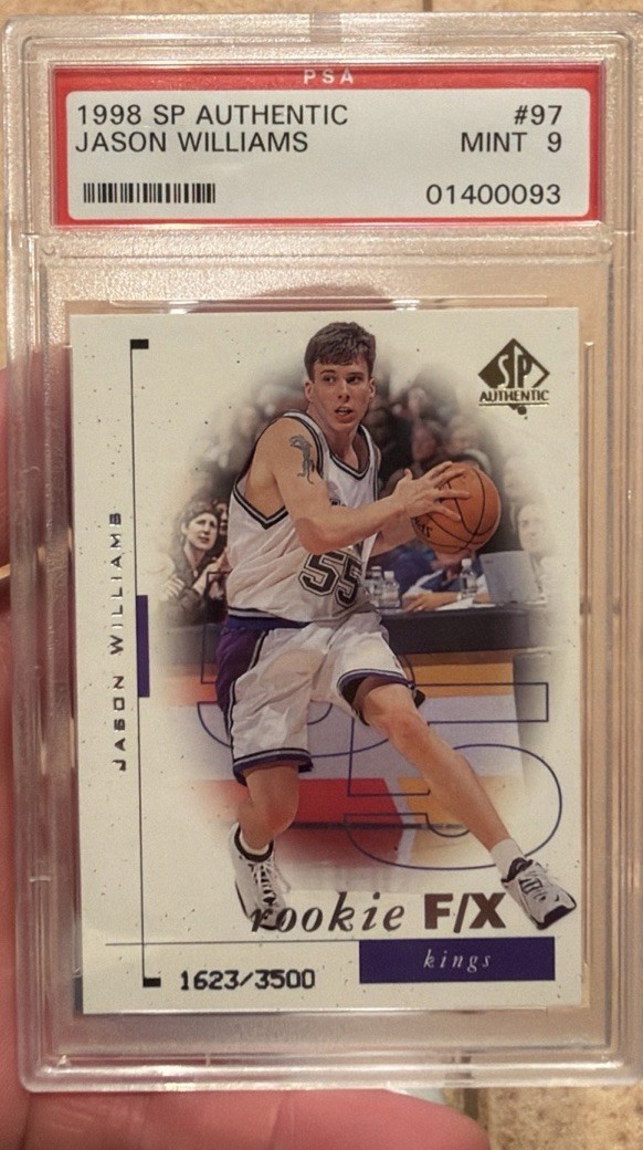 Jason Williams 1998 SP Authentic #97 Rookie F/X #'d /3500 RC Rookie PSA 9 MINT