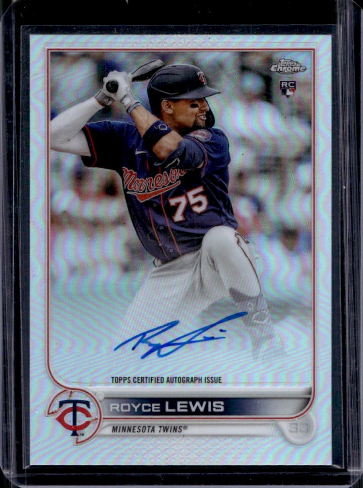 2022 Topps Chrome Royce Lewis Auto RC Refractor #/499 Twins Rookie