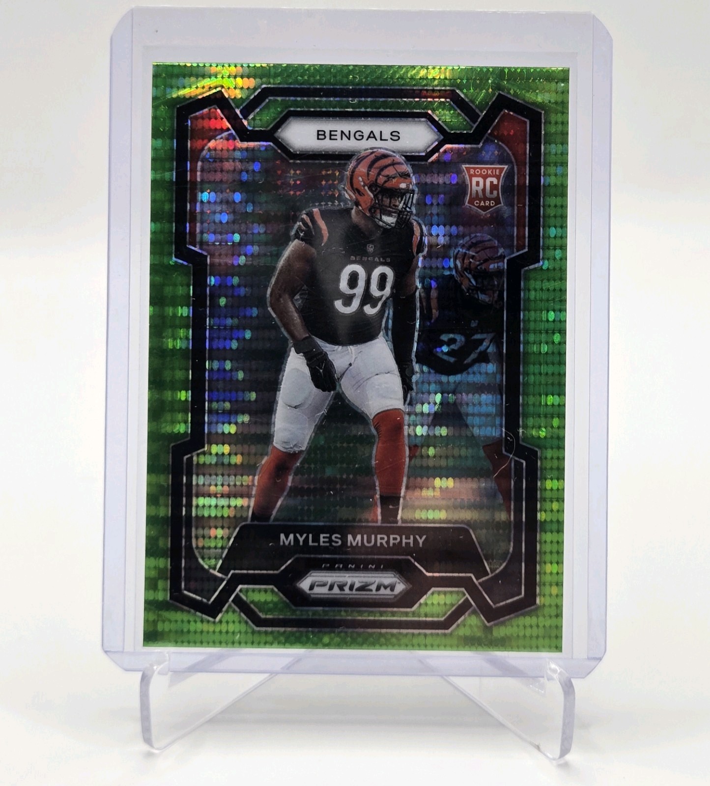 2023 Panini Prizm - Rookies Myles Murphy #320 Neon Green Pulsar Prizm (RC)