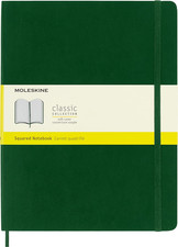 Classic Notebook, Soft Cover, XL 7.5" X 9.5" Squared/Grid, Myrtle Green, 192 P