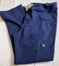 FIGS Cairo Scrub Pants Mens XL Blue Technical Elastic Waist Drawstring Pockets
