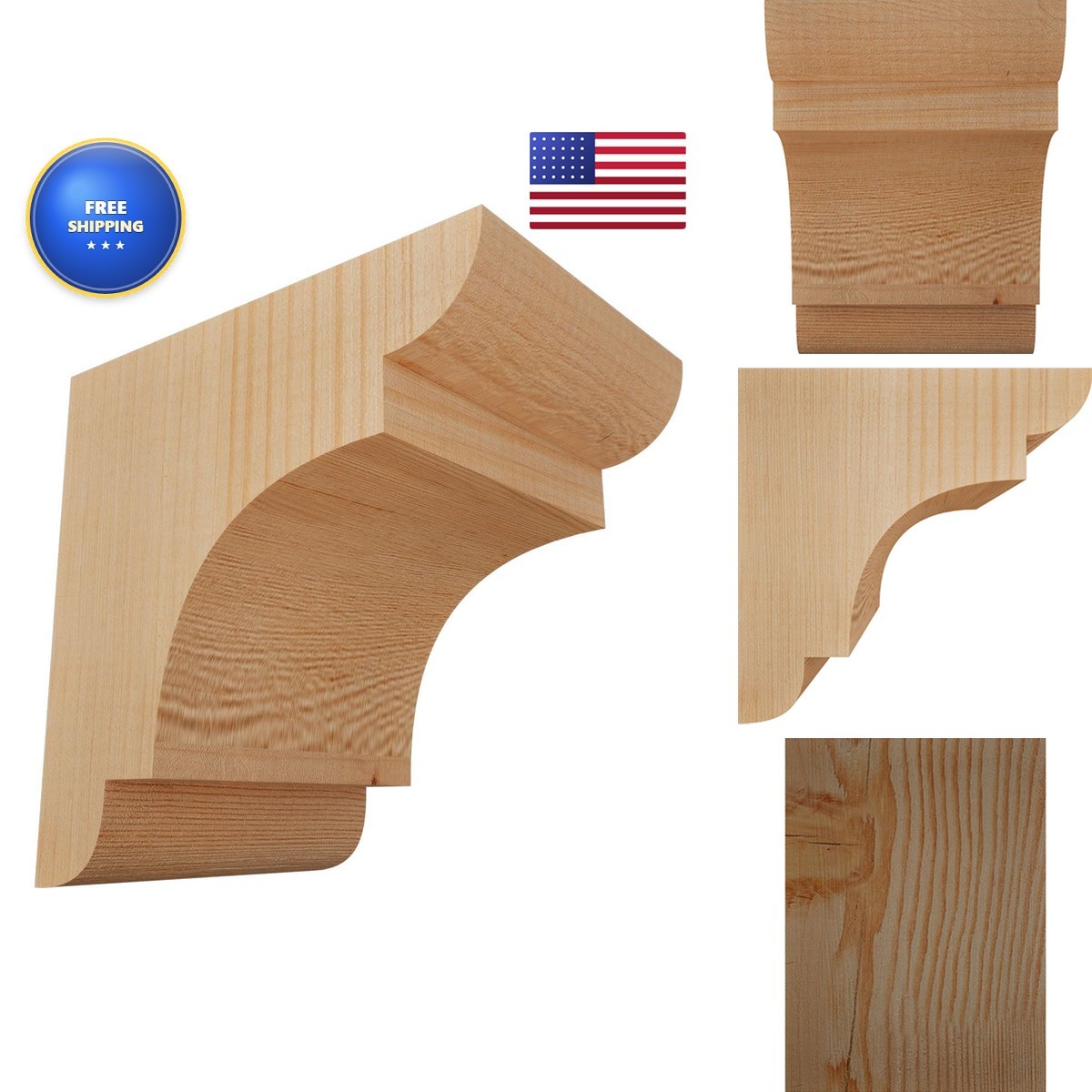 Ekena Millwork COR06X08X08NEB00SDF Corbel New Brighton Smooth Douglas Fir
