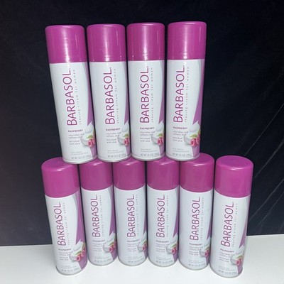 10 PACK BARBASOL RASPBERRY Moisturizing Shaving Cream for Women 10.5oz Aloe