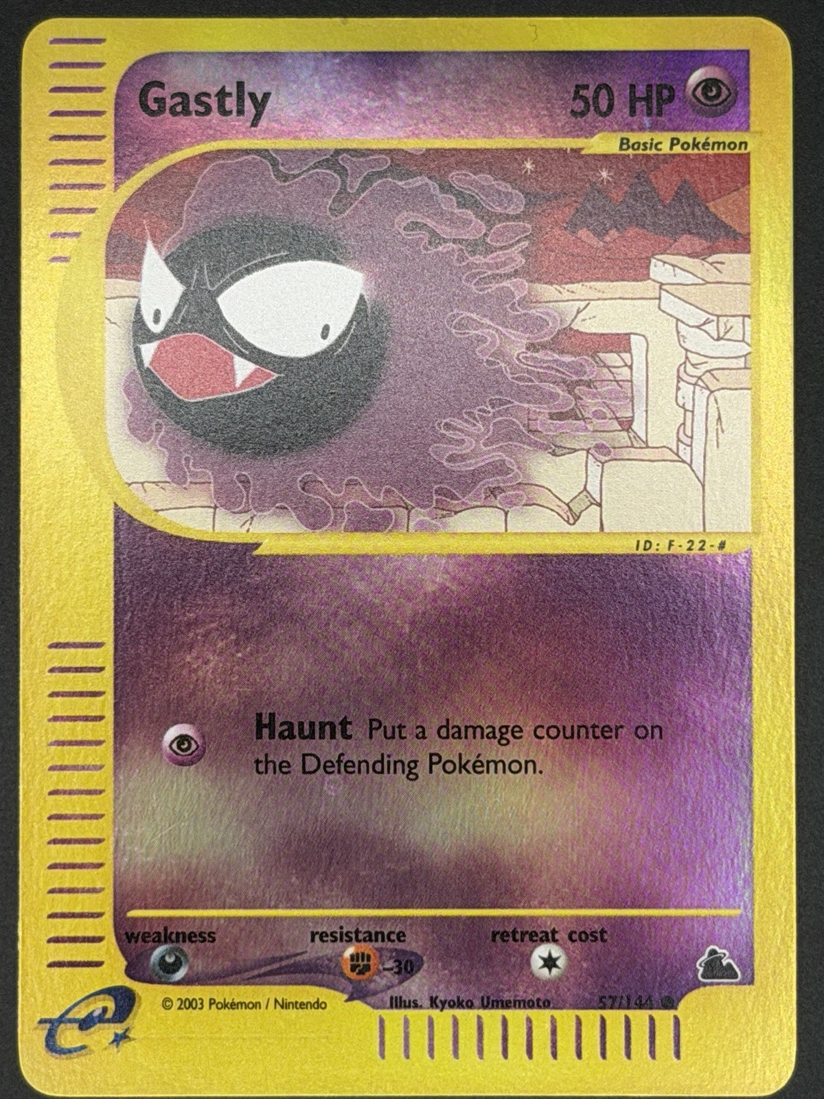 2003 POKEMON SKYRIDGE GASTLY REVERSE HOLO #57 NM-MINT