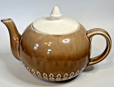 Vintage Teapot Brown  Ivory Color Made in Japan-Unbranded Ceramic