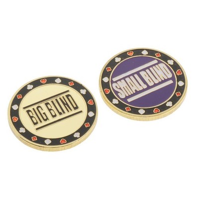 Metall Dealer Chips Blind Groß/Klein Texas Holdem Casino Blackjack Spiel Teile
