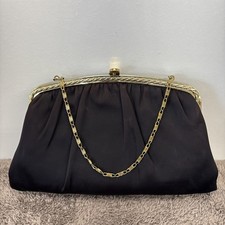 Vintage Black with Gold Small Hand Bag from HL USA