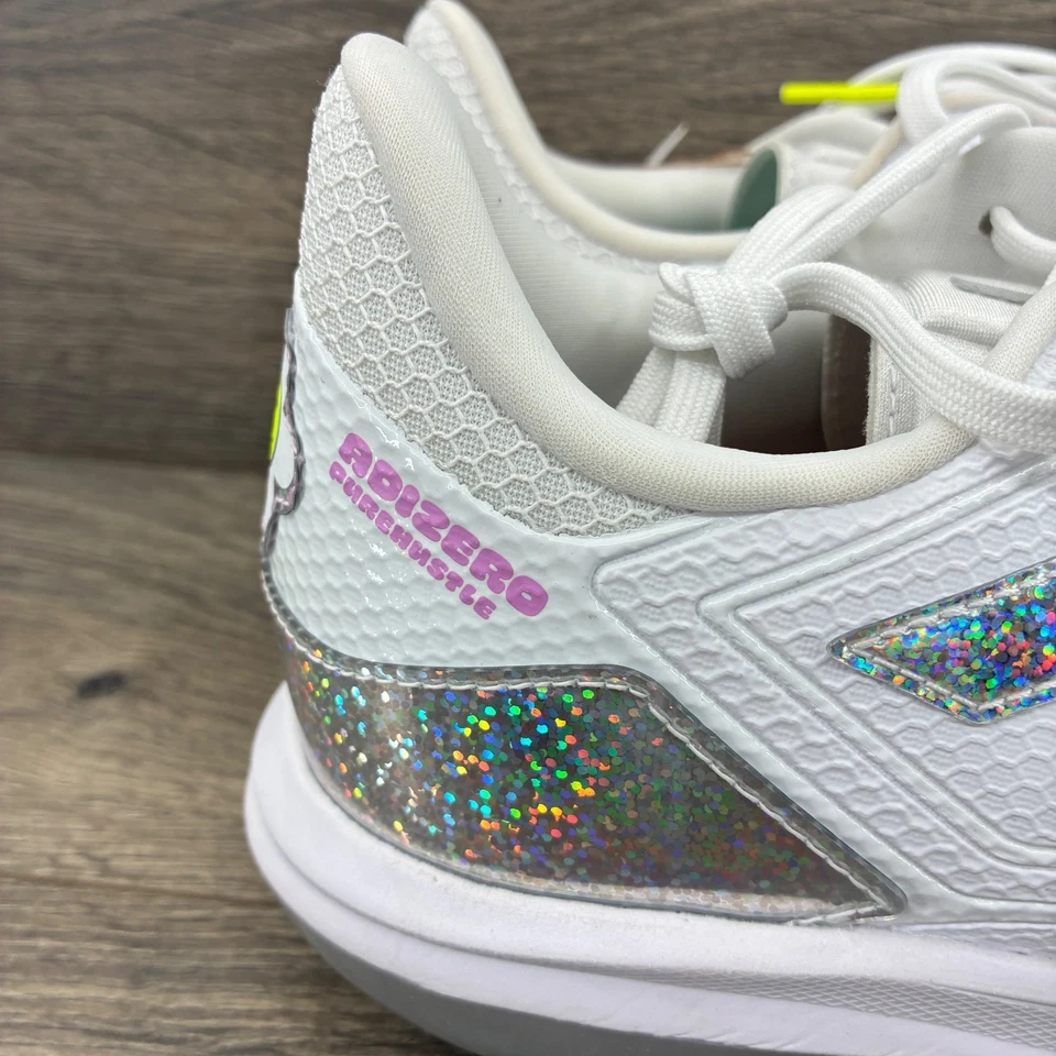 Botines de metal Adidas Adizero PureHustle softbol blancos iridiscentes para mujer 11,5 Foto 4 de 4