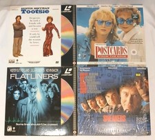 Vintage PAL LaserDiscs Bundle x 4 Untested - Flatliners / Sneakers / Tootsie