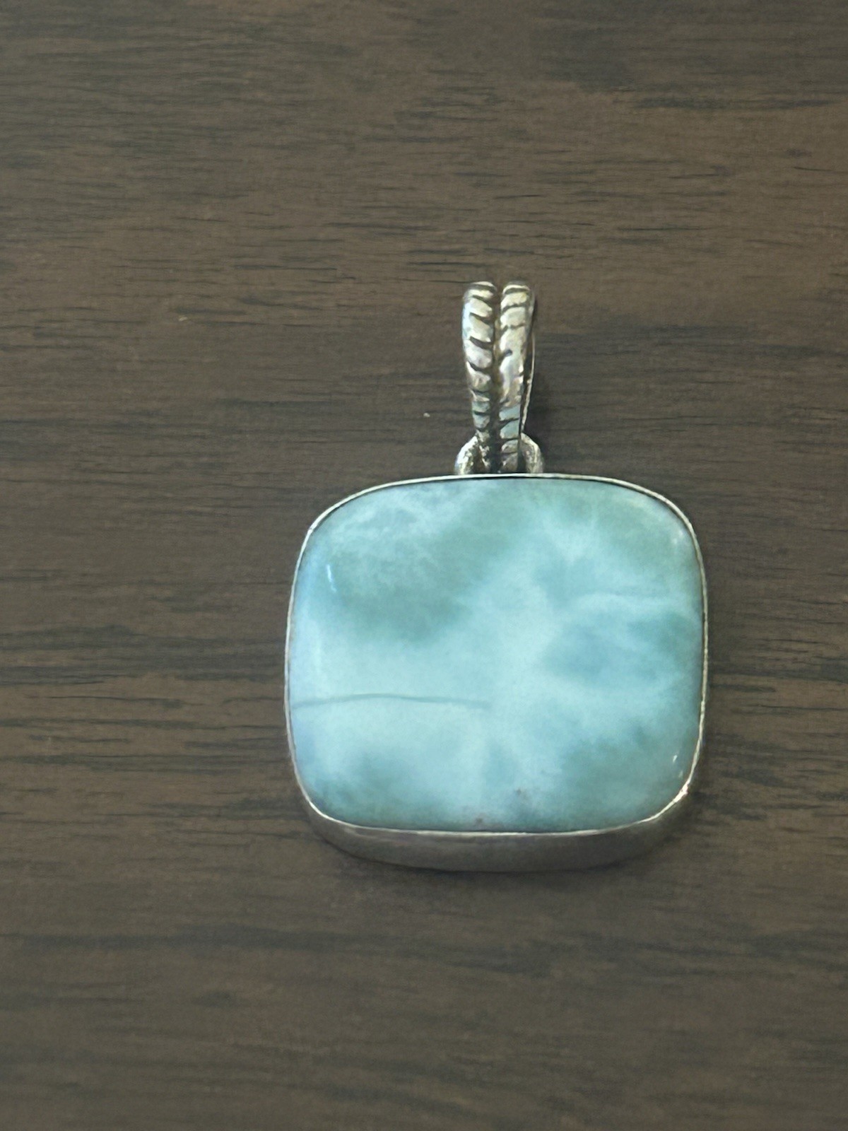 Authentic Sterling Silver Larimar Square Cabochon… - image 6