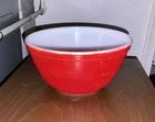 Vintage Pyrex Primary Red #402 Glass 1 1/2 Qt Nesting Mixing Bowl Made in USA