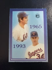 Nolan Ryan Texas Rangers Premier Edition Box Cut Out Blank Back (b)