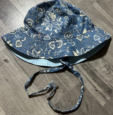 MillyMook Girls Bucket Sun Hat  Reversible 5+ Years Blue
