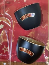 Bailey's Irish Cream Dessert Bowls Espresso Cups Mugs Mine & Yours New Lot Of 2