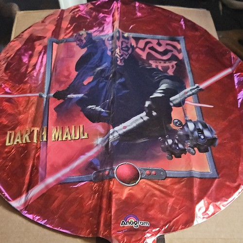 Vintage Anagram Star Wars Darth Maul Round Foil Balloon Red Party Decorative 1pc