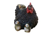 Dekofigur Henne Mit KüKen Ii Neu Gartenfigur Tierfigur Huhn Bauernhof Ostern