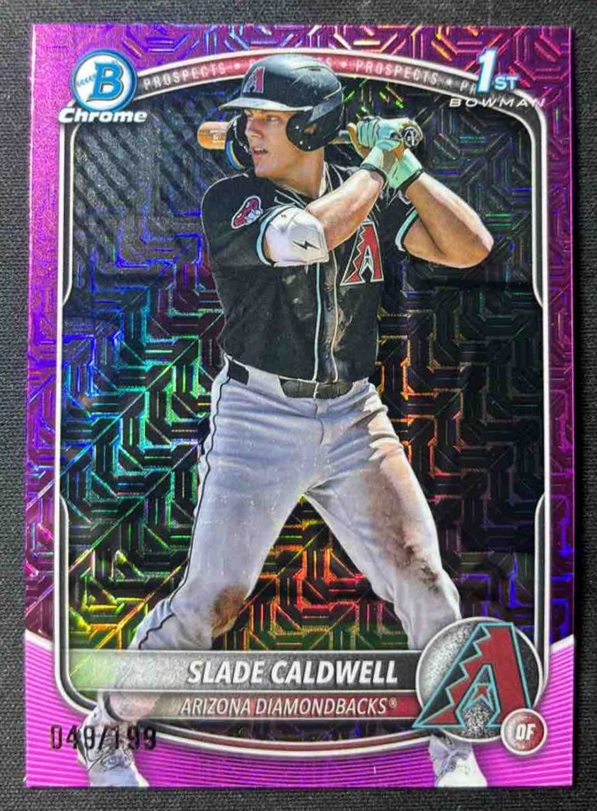 2025 Bowman Chrome Slade Caldwell Mega Box Pink Refractor /199 #BCP-21 1st