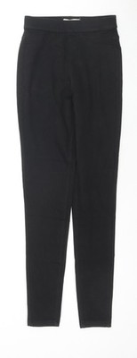 Marks and Spencer Damen Schwarz Baumwolle Jegging Hose Größe 6 L26 Normal