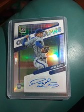 2022 Panini Donruss Optic Optigraphs ROOKIE ON CARD Autograph Card Jake Latz. rookie card picture