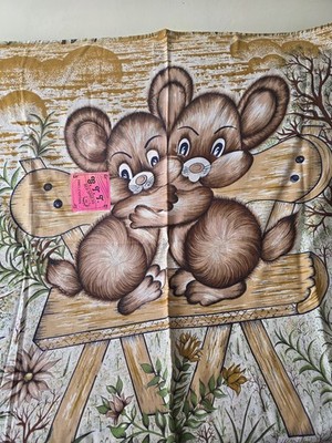 Kinder Bettwäsche Set Hasenmuster Einzelbettlaken, Farbstoffdruck