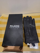 Wilsons Leather Men's Black Genuine Leather Cashmere-Lined Driving Gloves M