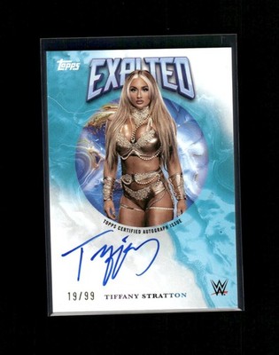 2025 Topps Exalted WWE Tiffany Stratton #EXA-TIF Exalted Autographs Aqua /99