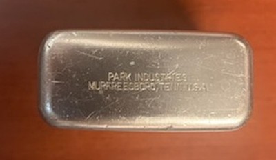 Vintage CIGARETTE CASE PARK INDUSTRIES MURFREESBORO TENN. U.S.A. FLORAL  ALUMINUM