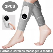1 Pair Leg Massager for Circulation, Air Compression Calf Massager with Heat NEW