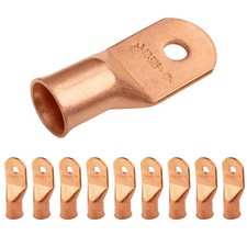 SELTERM 10pcs 4/0 AWG XL 5/16" Stud Battery Lugs, Heavy Duty Wire Lugs, Rin...
