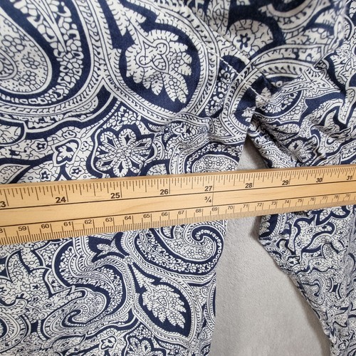 FX Fusion Shirt Mens XXL 2XL White Blue Flower Paisley Pattern Button Up - Picture 7 of 9