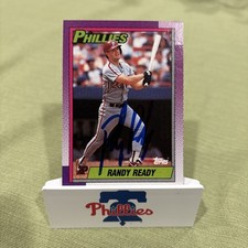1990 Topps #356 Randy Ready Philadelphia Phillies Signed Autographed Card
