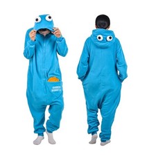 Kids Adult Sesame Street Cookie Monster  Elmo Costume Pajamas Onesie10 Outfit UK