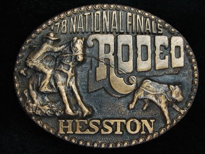 PH07121 USED NFR **1978 NATIONAL FINALS RODEO** HESSTON COLLECTOR BELT BUCKLE