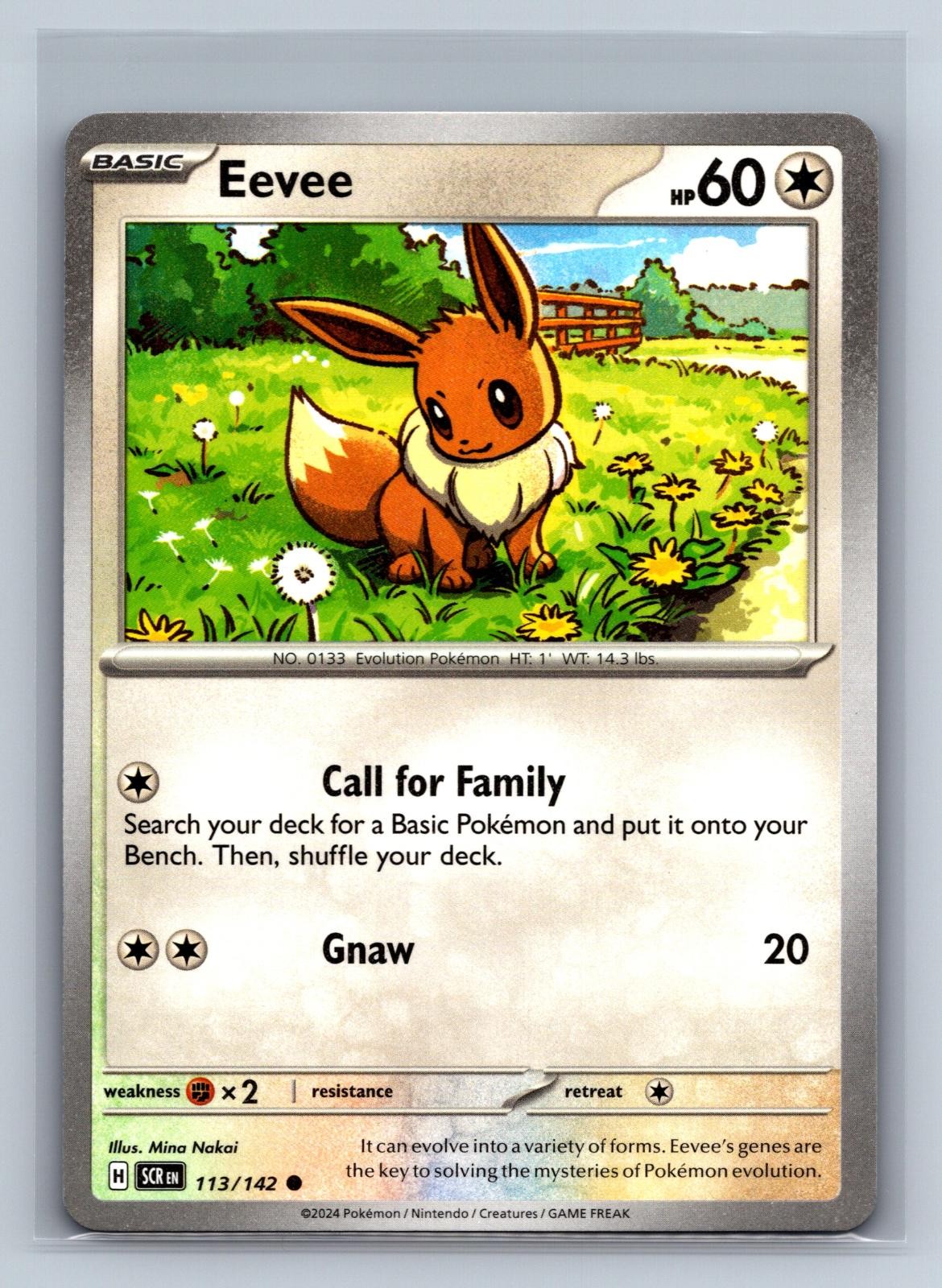 Eevee 113/142 Common Stellar Crown Pokemon NM/M 701d-46