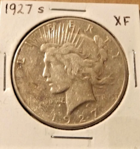 1927 s - Peace Silver Dollar - Fine