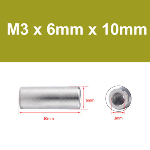 A2 Edelstahl Verbindungsmuffe Rund Lang Gewindemuffe M2 M3 M4 M5 M6 M8 M10 - M20 - Bild 2 von 10