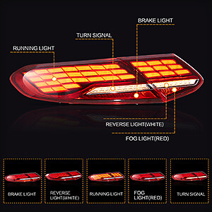 VLAND Tail Lights Fit For Mercedes-Benz C-Class 2-Door 2016-2021 Models Full LED - Picture 11 of 15