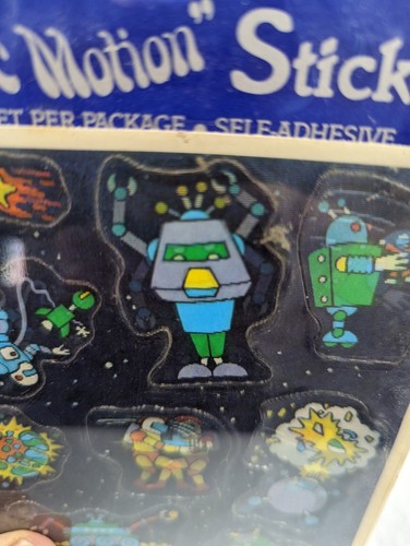Vintage Hallmark Magic Motion Aufkleber Space Age 1 Blatt versiegelt selten USA Laser - Bild 7 von 11