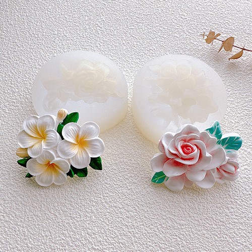 Flower Shape Silicone Mold Gardenia Plumeria Rubra Molds DIY Baking Tool L❤D